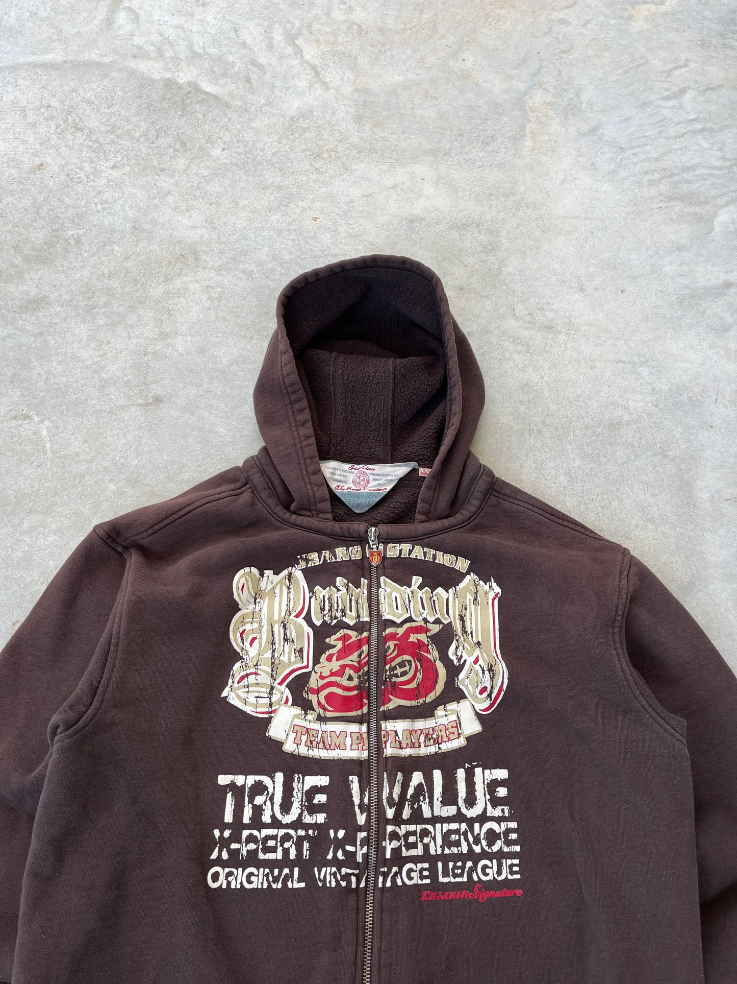 2000S - CROCKER GRAPHIC ZIP UP HOODIE - L