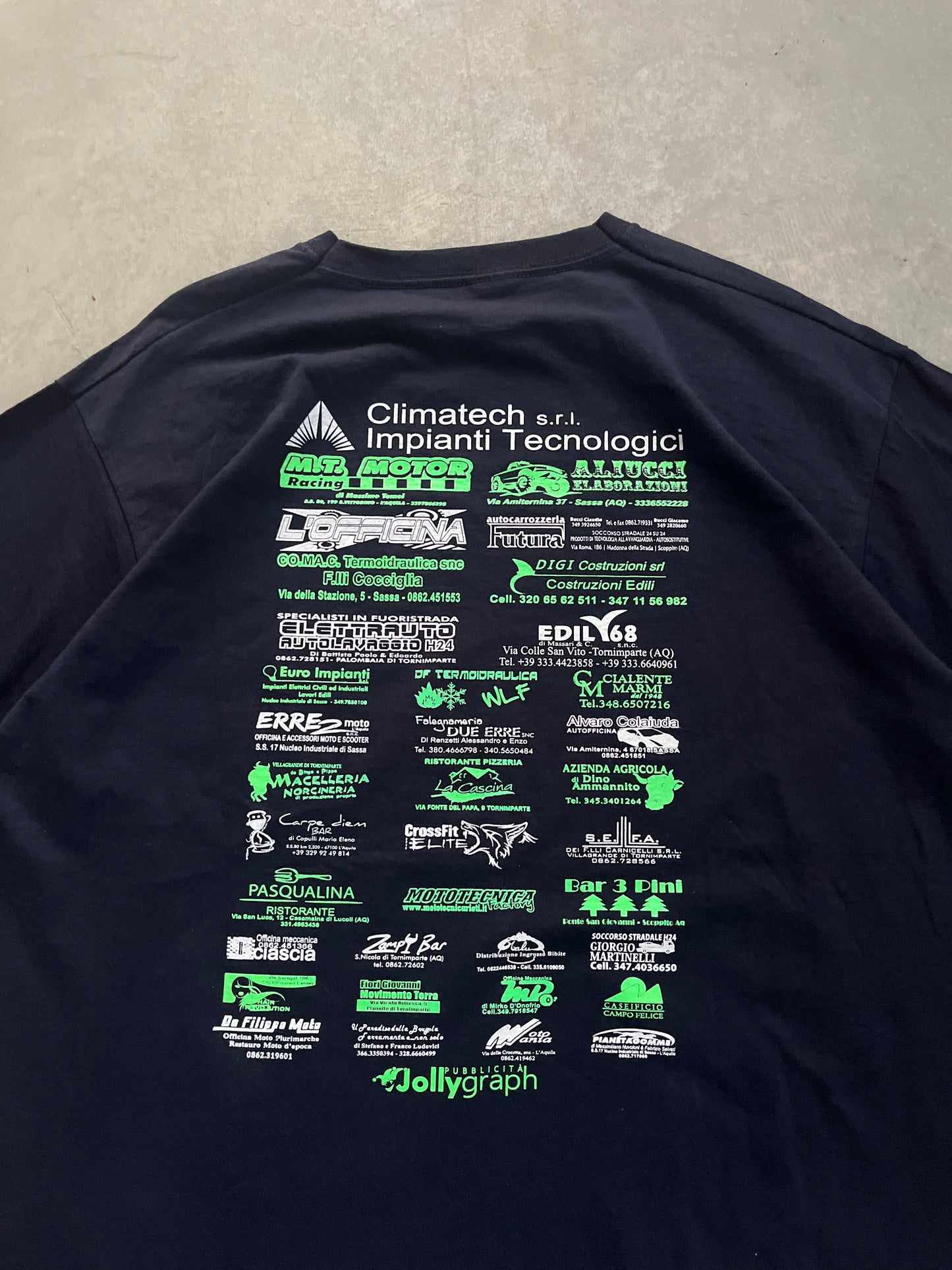 2000S - FRUIT OF THE LOOM GRAPHIC TECH TSHIRT - L