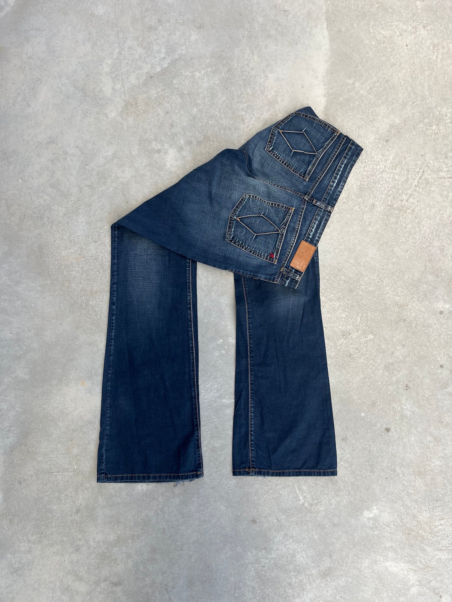 2000S - LOW RISE FLARED FADED REPLAY JEANS - 38
