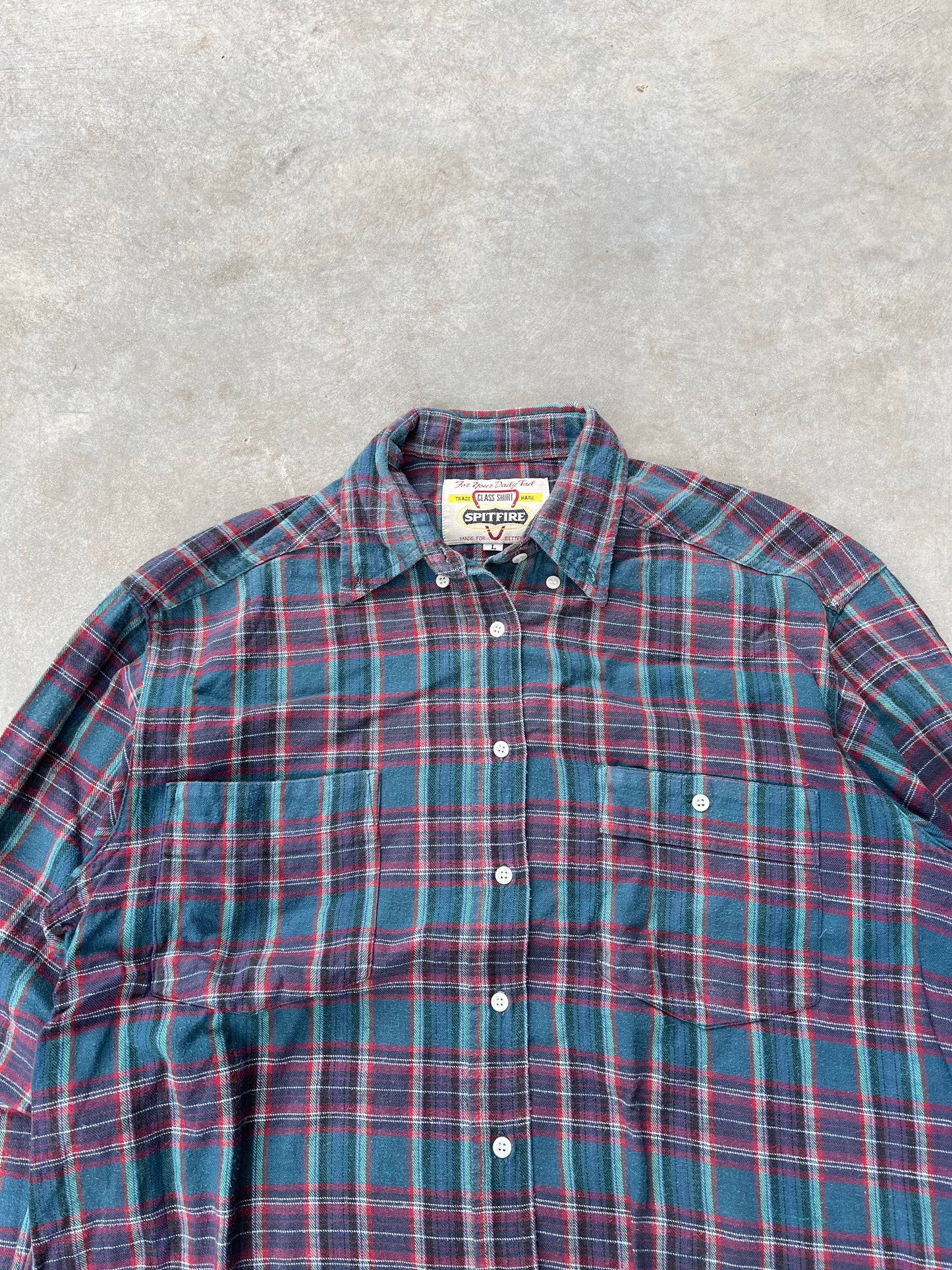 1970S - PLAID FLANNEL LONGSLEEVE - M