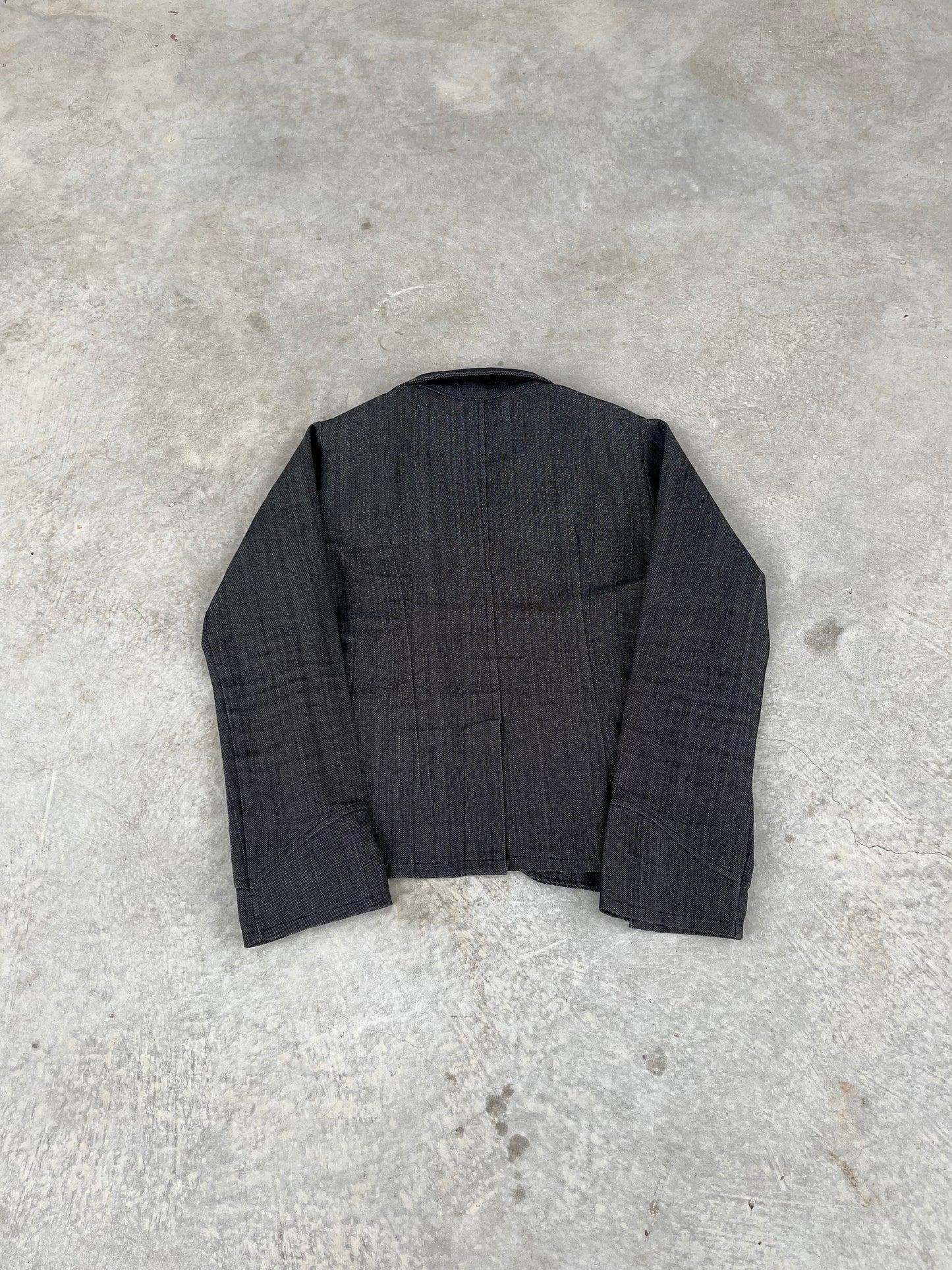1990S - GRAY TAILORED JACKET - S