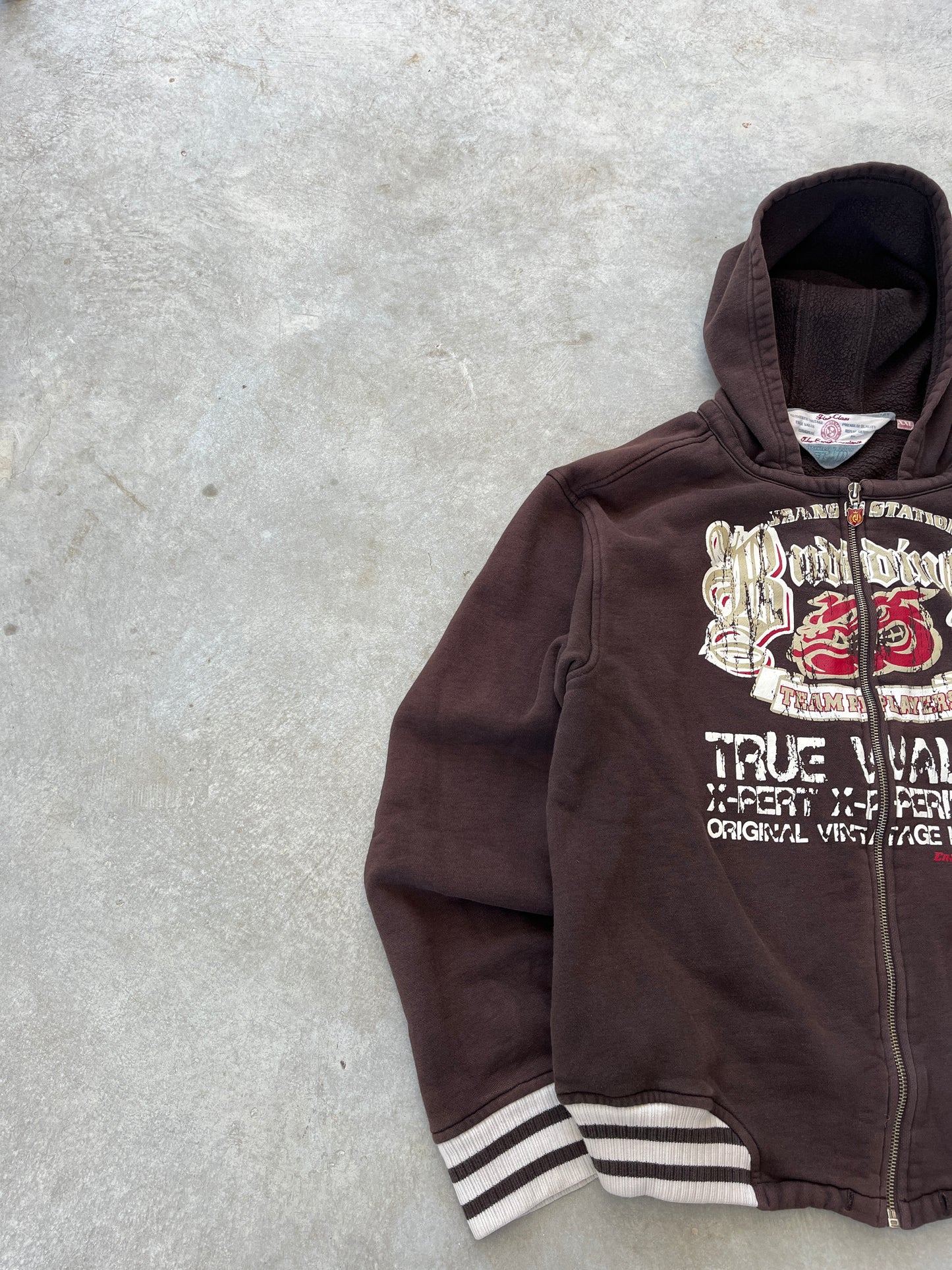 2000S - CROCKER GRAPHIC ZIP UP HOODIE - L