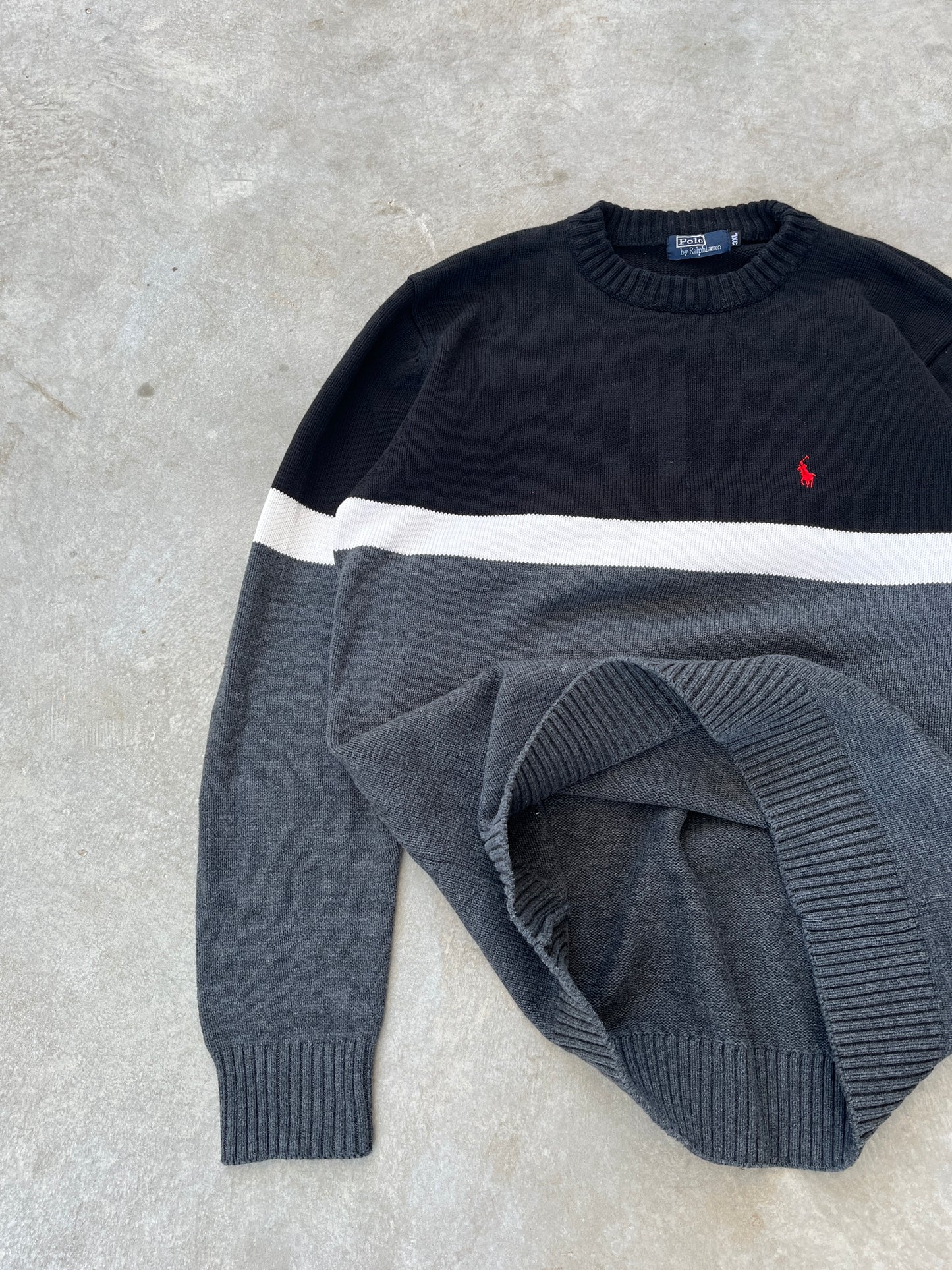 1990S - RALPH LAUREN STRIPE SWEATER - M