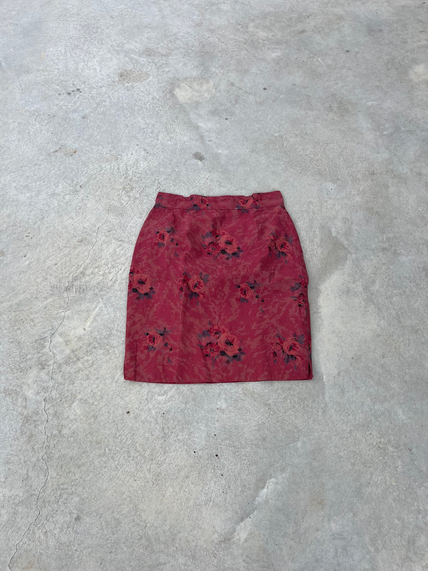 1990S - MID LENGTH FLOWERS SKIRT - 38