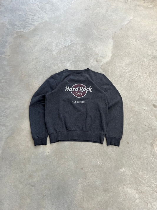 2000S - HARD ROCK CAFE “FLORENECE” DARK GRAY CREWNECK - M