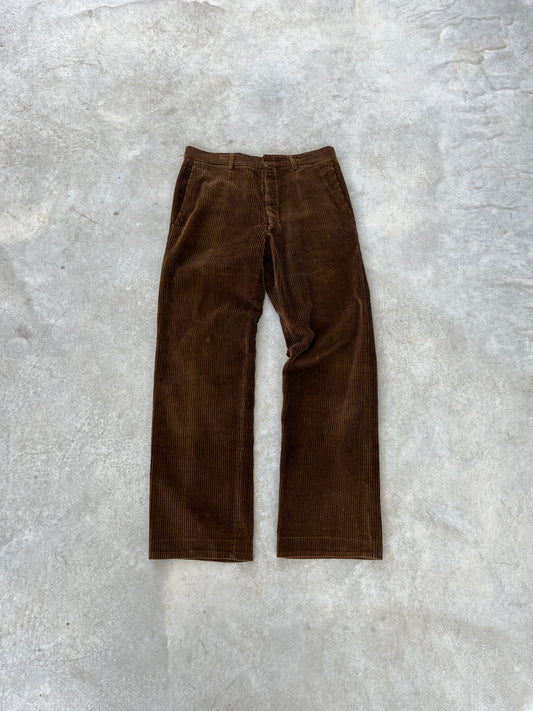 1970S - MADE IN ITALY CORDUROY  STRAIGHT LEG PANTS - 38