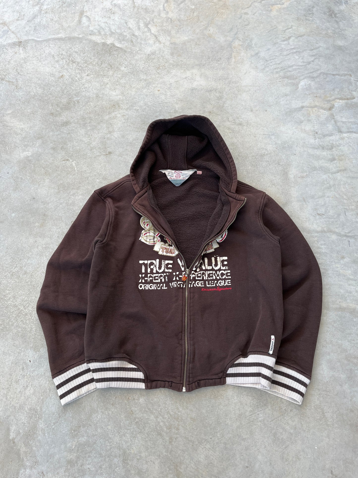 2000S - CROCKER GRAPHIC ZIP UP HOODIE - L