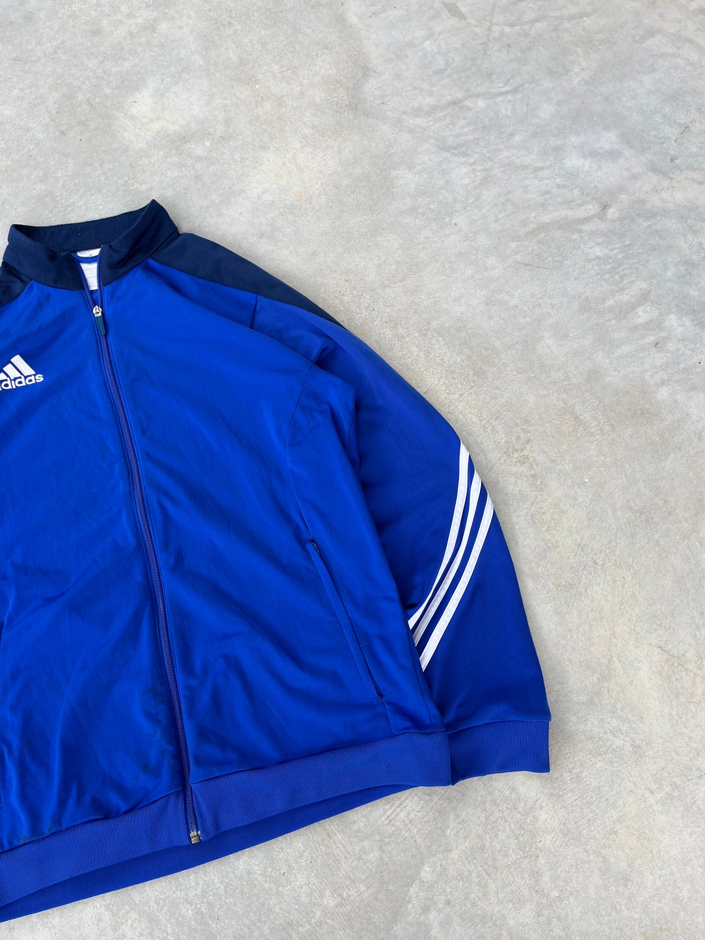 2000S - BLUE ADIDAS SPORT JACKET - L