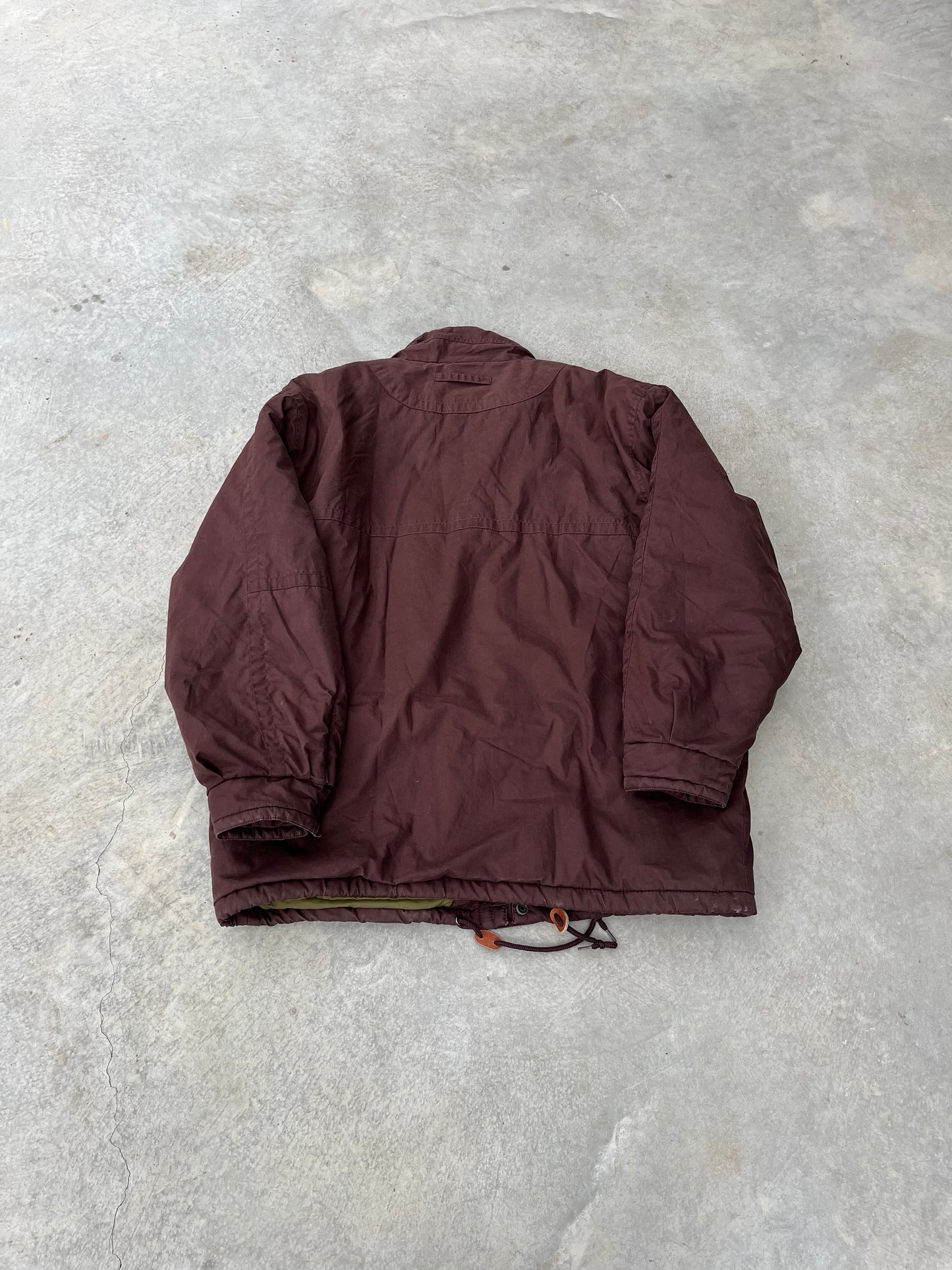 1970S - BROWN CLIP HIKING JACKET - L