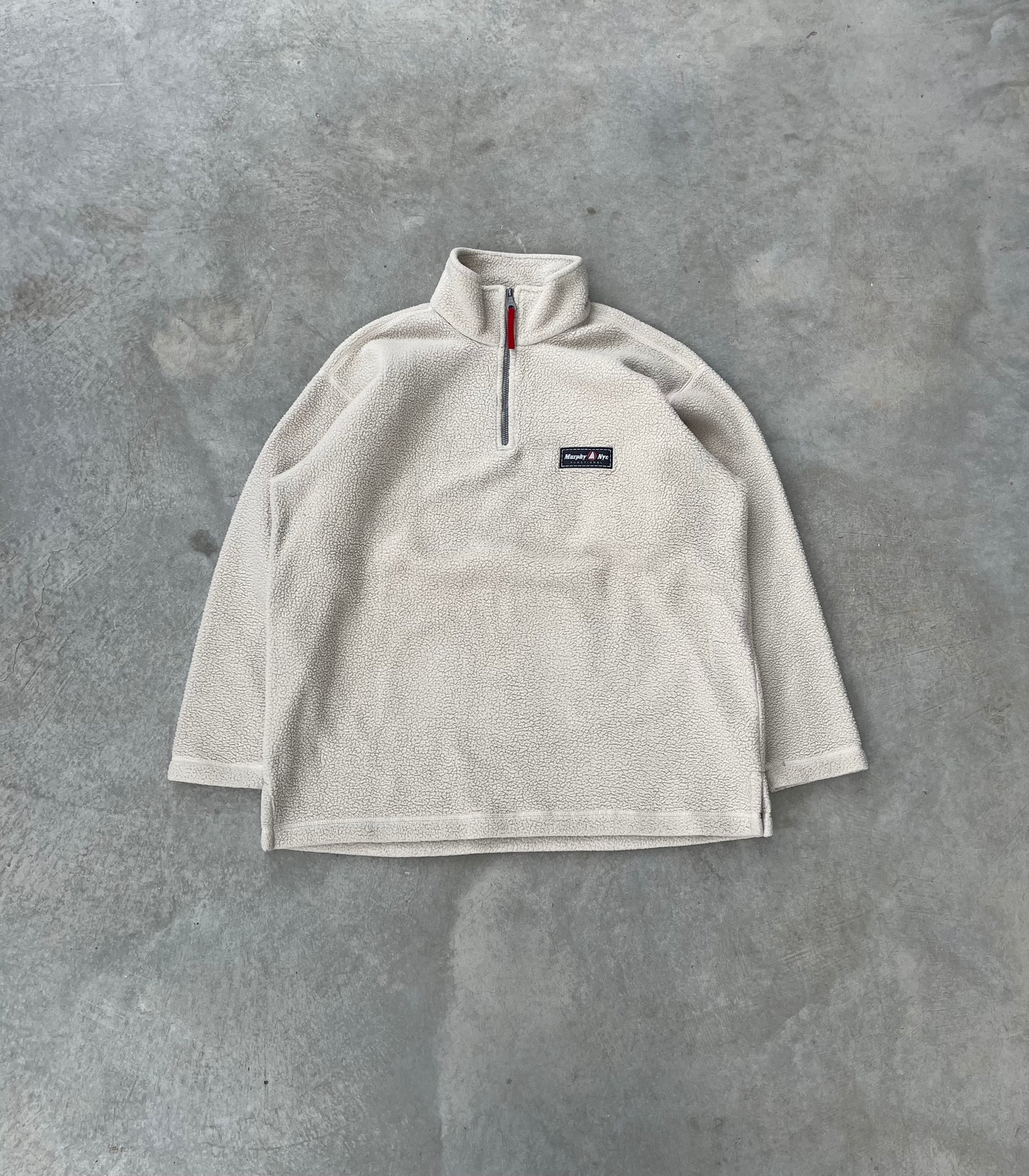 2000S - CREAM QUARTER ZIP FLEECE - L