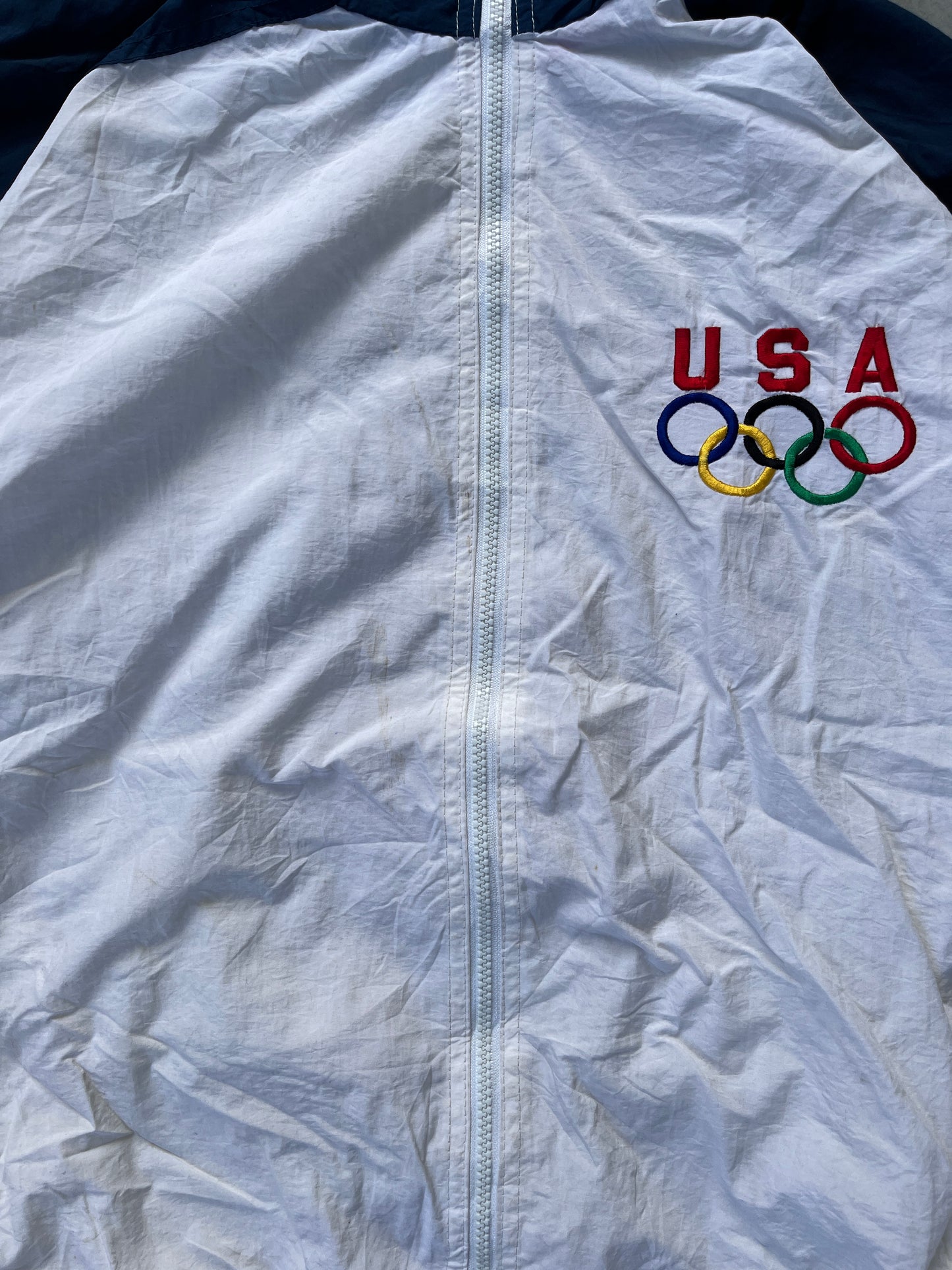 1990S - ORIGINAL STARTER U.S.A SOCCER OLYMPICS TRACK JACKET - XL