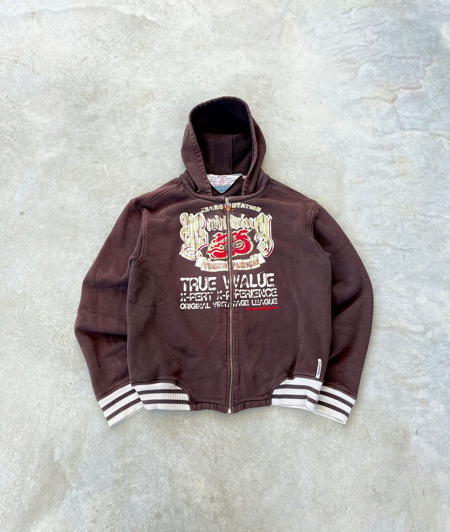 2000S - CROCKER GRAPHIC ZIP UP HOODIE - L