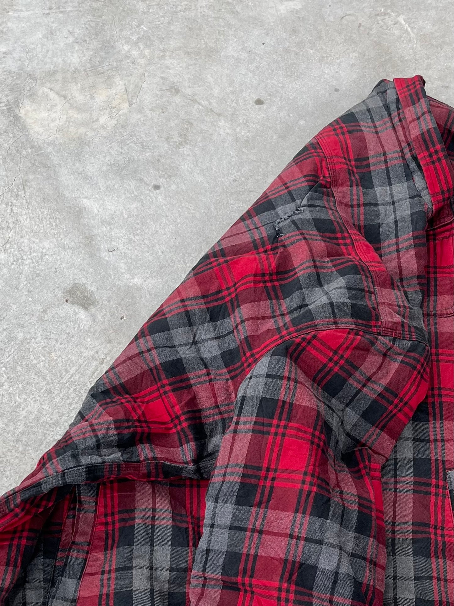 1990S - PLAID CARHARTT BUTTONS JACKET - 2XL